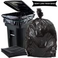 thumbnail image 5 of Ox Plastics 24-30 Gallon Trash Can Liner, High Density 30”x37”, 500 Bags/Rolls Per Case, Easy To Use and Store, For Bathroom, Kitchen, or Office Wastebaskets (10 Microns, Black), 5 of 9
