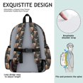 thumbnail image 5 of Highland Cow and Flower Print Cute School Backpack with Padded Back and Adjustable Shoulder Straps 13.4"x11"x4.7", 5 of 5