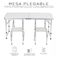 thumbnail image 4 of Mesa Plegable Tipo Portafolio 1.20 M Con 4 Sillas Portátiles blanco, 4 of 9