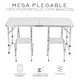 thumbnail image 4 of Mesa Plegable Tipo Portafolio 1.20 M Con 4 Sillas Portátiles blanco, 4 of 9