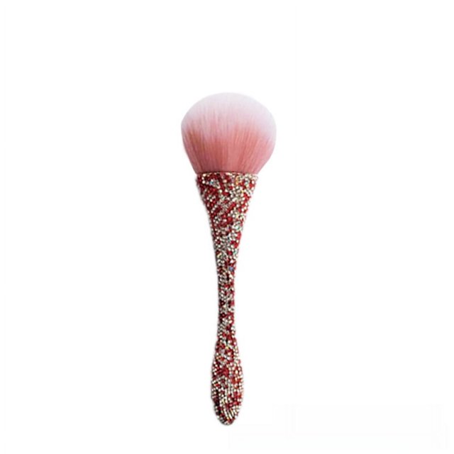 Brocha de maquillaje en polvo suelto de cintura pequeña con incrustaciones de diamantes, brocha de rubor de copa única de gran tamaño, para trabajadores de belleza