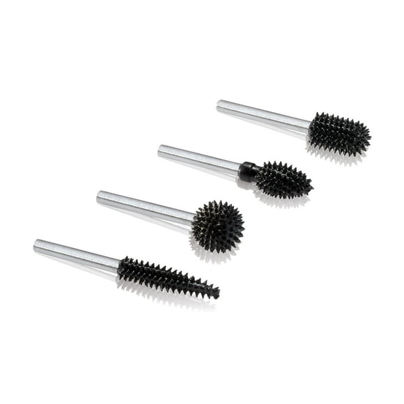 Kit de rebabas rotativas Kutzall para tallar madera muy gruesa, 4 piezas