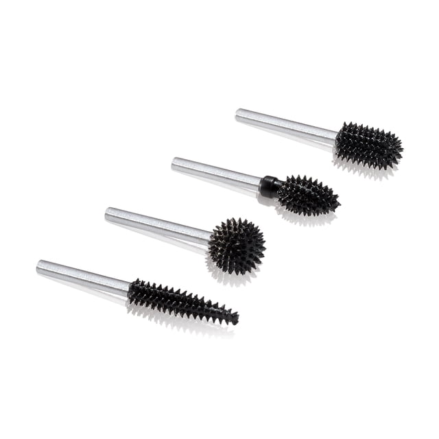 Kit de rebabas rotativas Kutzall para tallar madera muy gruesa, 4 piezas