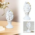 thumbnail image 3 of Blanco hueco facial escultura minimalista abstracto de resina de obras de arte para la decoración del hogar sala de estar TV Gabinete Bar Display, 3 of 8