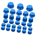 thumbnail image 6 of jiaping 2x30Pc motorcycle nut screw cover for Blue, 6 of 9