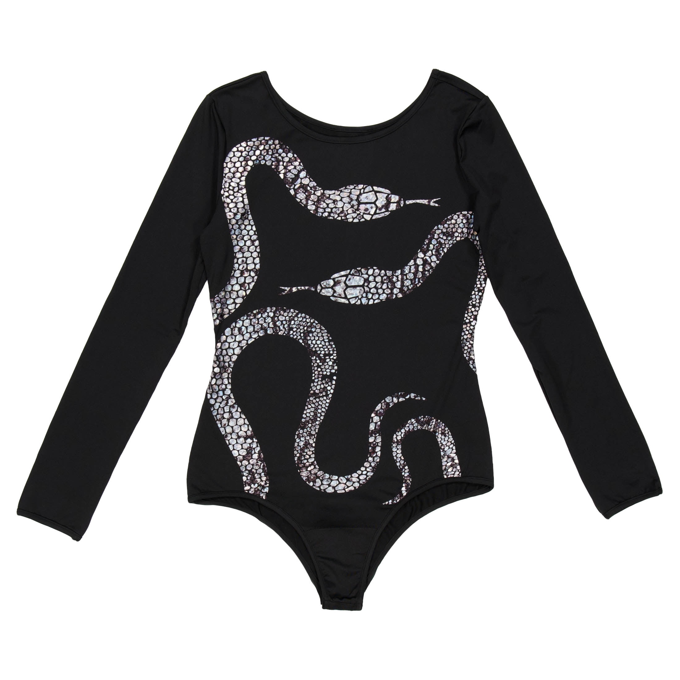 Snake Bodysuit Costume Accessory for Adults, Black and Silver, L/XL, Halloween by Way To Celebrate