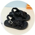 thumbnail image 4 of Eltusu Girls Sandals, Open Toe Beach No Slip Soft Sole Beach Shoes Black Size 3 T, 4 of 6