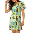 thumbnail image 2 of Lsque arious dog breeds Pattern Nightgowns for Women Sleep Shirts Short Sleeve Nightshirt Pullover Nightdress Soft Sleepwear Relaxed Fit Nightdress, 2 of 6