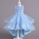 thumbnail image 1 of Vestido de princesa para niñas, vestido sin mangas con cola, vestido de novia de flores para niña, falda hinchada, desfile de moda para niños, Perfor de Piano, 1 of 5