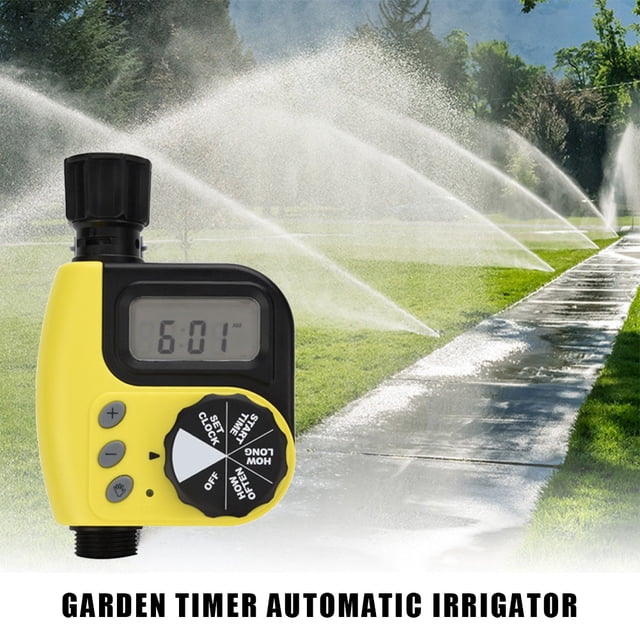 Temporizadores de agua para jardín, temporizador de riego inteligente duradero para riego diario de plantas de césped Likrtyny Libre de BPA