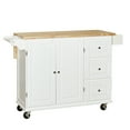 thumbnail image 2 of Thatcher Kitchen Cart, White, 2 of 6