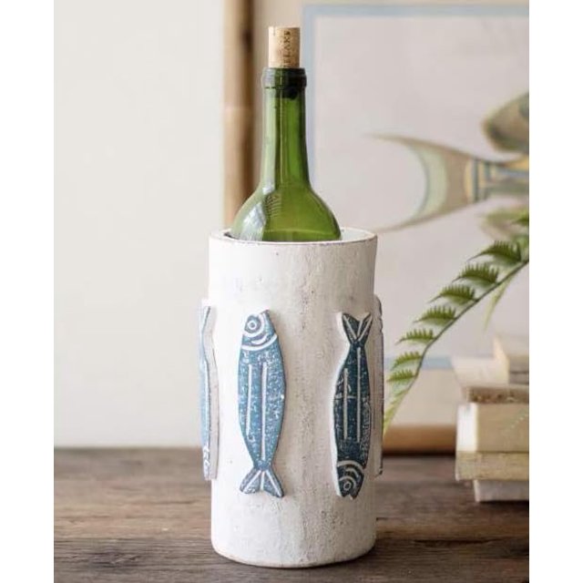Jarrón de barro BLACK FOREST DECOR Sardine School 11x20 cm