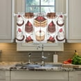 thumbnail image 2 of Yayeee Kitchen Curtains Tier Pair Light Filtering 27"x36" Rod Pocket Short Cafe Window Panel, White Chocolate Cakes, 2 of 7