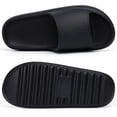 thumbnail image 3 of Litfun Cloud Slide Sandals for Women Men Summer Shower Shoes Soft Pillow Slippers Arch Support Beach Slides, Black, 3 of 7