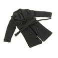 thumbnail image 4 of Kokiya 1/12 Scale Figure Trench Coat Double Breasted Long Trench Coat with Belt for 6'' Black, 4 of 9
