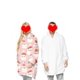 thumbnail image 3 of goowrom Family Cartoon Digital Printing Lamb Wool Warm Hooded Blanket, 3 of 10