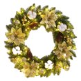 thumbnail image 2 of Adornos colgantes navideños de 40CM, coronas decorativas para puerta de PVC con luz (dorado), 3 uds., 2 of 2