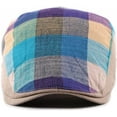 thumbnail image 3 of CoCopeaunts Newsboy Cap Spring Summer Beret Hat Men Women Plaid Flat Ivy Cap Unisex Colorful Sun Hats for Women Adjustable Beret, 3 of 8