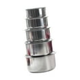 thumbnail image 2 of 5x ollas de sopa de acero inoxidable con tapa accesorios de cocina accesorios de almacenamiento apilable recipiente de alimentos stock stock stock Estilo a, 2 of 8