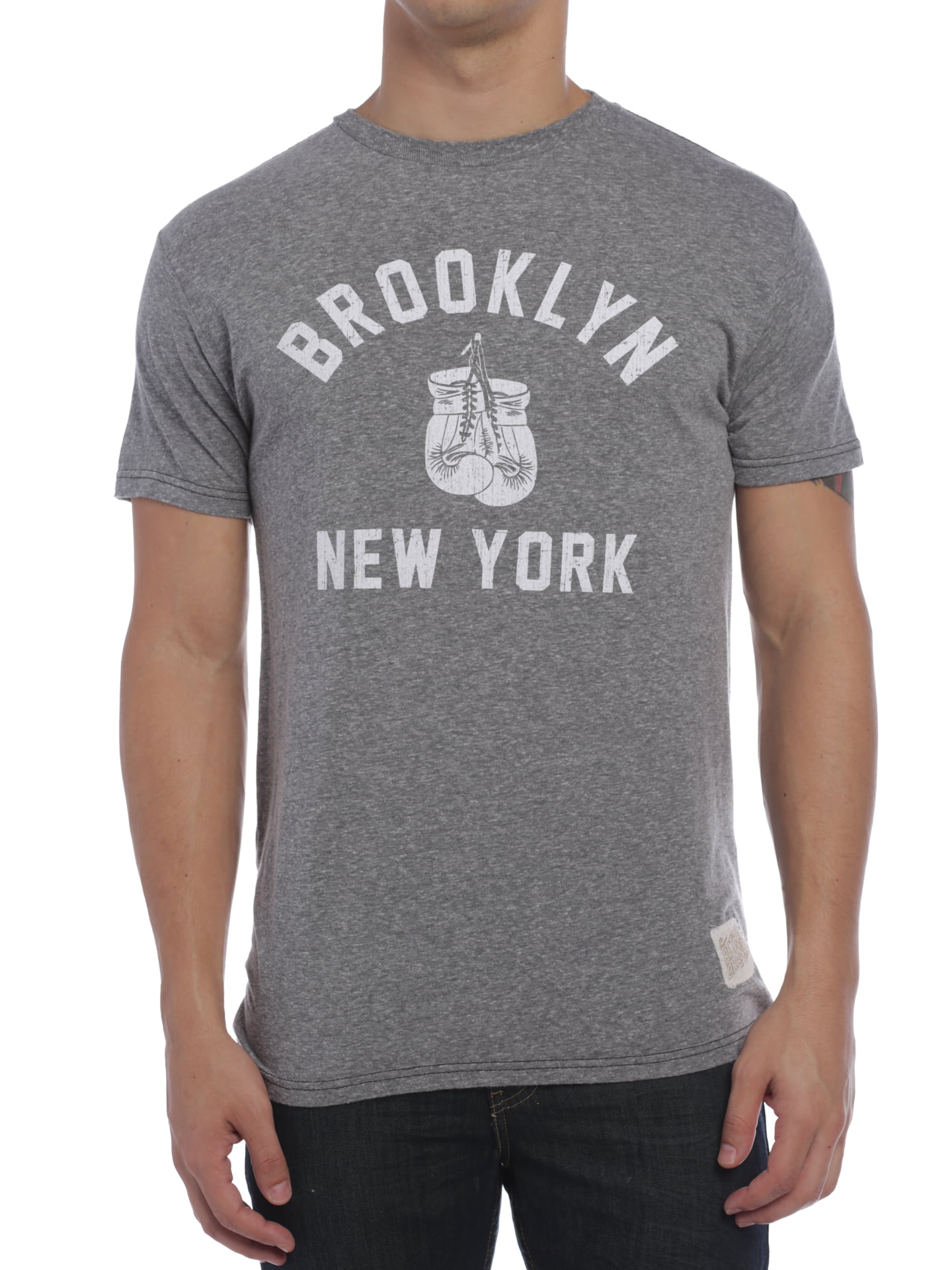 Original Retro Brand - Retro Brand Men's Brooklyn T-Shirt, Streaky Grey ...