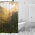 thumbnail image 2 of FREEAMG Moutain Shower Curtain Waterproof Fabric Bath Curtain with Hooks for Bathtub Bathroom Decor, 60 x 72 Inch, 2 of 6