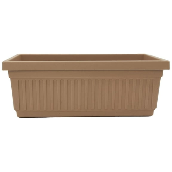 The HC Companies 24-Inch Venetian Window Planter Box with Drain Plug, Sandstone
