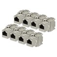 thumbnail image 1 of Paquete de 8, conectores de cable Ethernet RJ45 Cat 6A de 180 grados con escudo de metal, 1 of 7