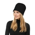 thumbnail image 3 of Sportsman 8" Beanie&nbsp;Solid Pom-Pom Cuffed Beanie for Winter Fleece Black Color Hats Beanie One Size, 3 of 3