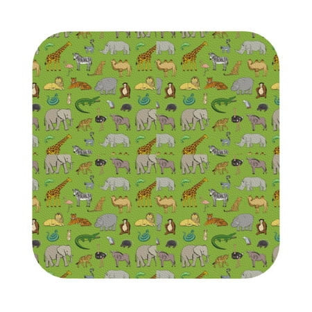 

Giroia African Animals 1 Coasters Leather Coasters Set of 6 Coaster for Drinks Square