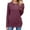 Wine, variant on CHGBMOK Long Sleeve Shirts for Women Crew Neck Loose Tunic Tops Solid Dressy Casual Basic Pullover