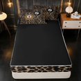 thumbnail image 4 of Erosebridal Lucky 8 Zipper Queen Comforter Set 4-Piece Set, Tan Leopard Front, Black Reversible, 4 of 7