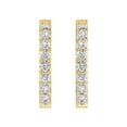 thumbnail image 2 of 3 Carat (ctw) Inside Out Diamond Hoop Earrings in 14K Yellow Gold - IGI Certified (SI1-SI2 Clarity), 2 of 3