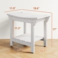 thumbnail image 3 of Stoog Shower Bench, HIPS Waterproof Shower Stool, Bathroom Shower Chair Seat, White, 3 of 8