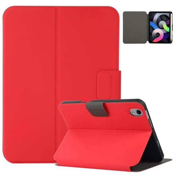 Dteck Case for ipad 10th Generation 10.9 Inch 2022 with Pencil Holder, Multi Viewing Angles Auto Wake/Sleep, Premium Folio Stand Case with Soft TPU Back Cover for iPad 10th Gen 2022,Red