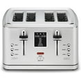 thumbnail image 2 of Grille-pain numérique Cuisinart à 4 tranches avec fonction MemorySet, 7 niveaux de brunissage et 7 préréglages pour types de pain – Acier inoxydable, 2 of 5
