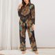 thumbnail image 2 of Balery Tree Meditating Golden Retriever Conjunto de Pijama con Estampado para Mujer, Conjunto de Dos Piezas con Manga Larga, Ropa de Dormir Suave con Bolsillos, Pijamas Cómodos-XX-Large, 2 of 7