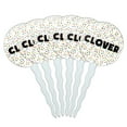 thumbnail image 1 of Clover Cupcake Picks Toppers - Set of 6 - Mutlicolored Speckles, 1 of 1