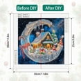 thumbnail image 2 of Diamond Art Painting Set, Christmas Snow House on the Moon DIY 5D Diamond Art Adult Set Mosaic Crafts for Home, Office Wall Decoration, Christmas Gift, 2 of 7