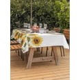 thumbnail image 2 of Modern Elephants Outdoor Tablecloth - 60x84 Inch Rectangle Dining Table Cover, Spring Summer Watercolor Sunflowers Daisy Waterproof Outdoor Table Cloth with Umbrella Hole & Zipper for Picnic/Patio, 2 of 7