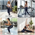 thumbnail image 4 of MLDRA Womens Sweatpants Joggers with Pockets Bottom Lounge Pant Lady Athletic Gym Lounge Pants Side Stripe for Workout Running Navy Blue, 4 of 11