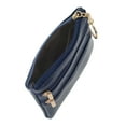 thumbnail image 2 of Unique Bargains 1 Pc Coin Purse Wallet Portable Three Zipper Pocket With Pattern Coin Purse Pouch Blue, 2 of 5