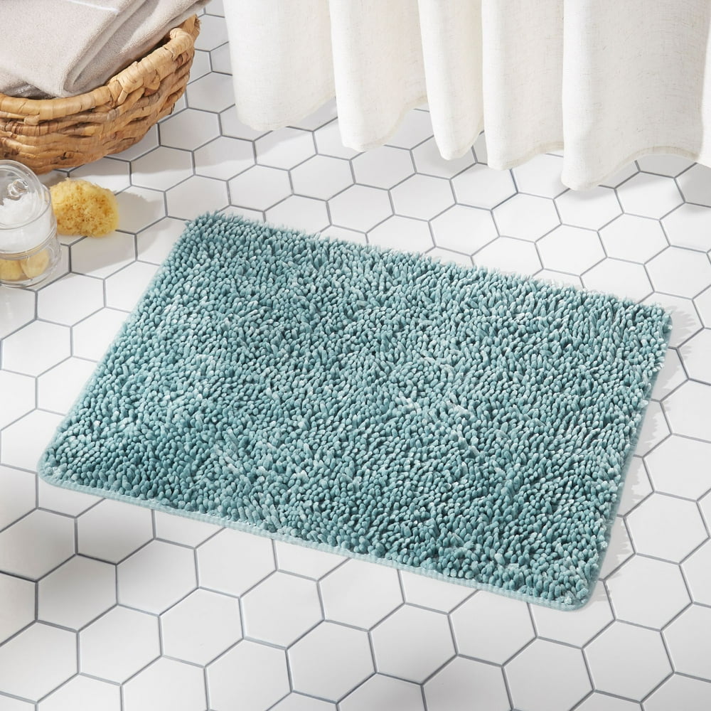 Home Dynamix Bali Breeze Modern Shag Bath Mat, Mint, 20"x30" Walmart