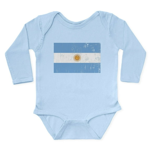 CafePress - Flag_Of_Argentina Body Suit - Long Sleeve Cotton Baby Bodysuit