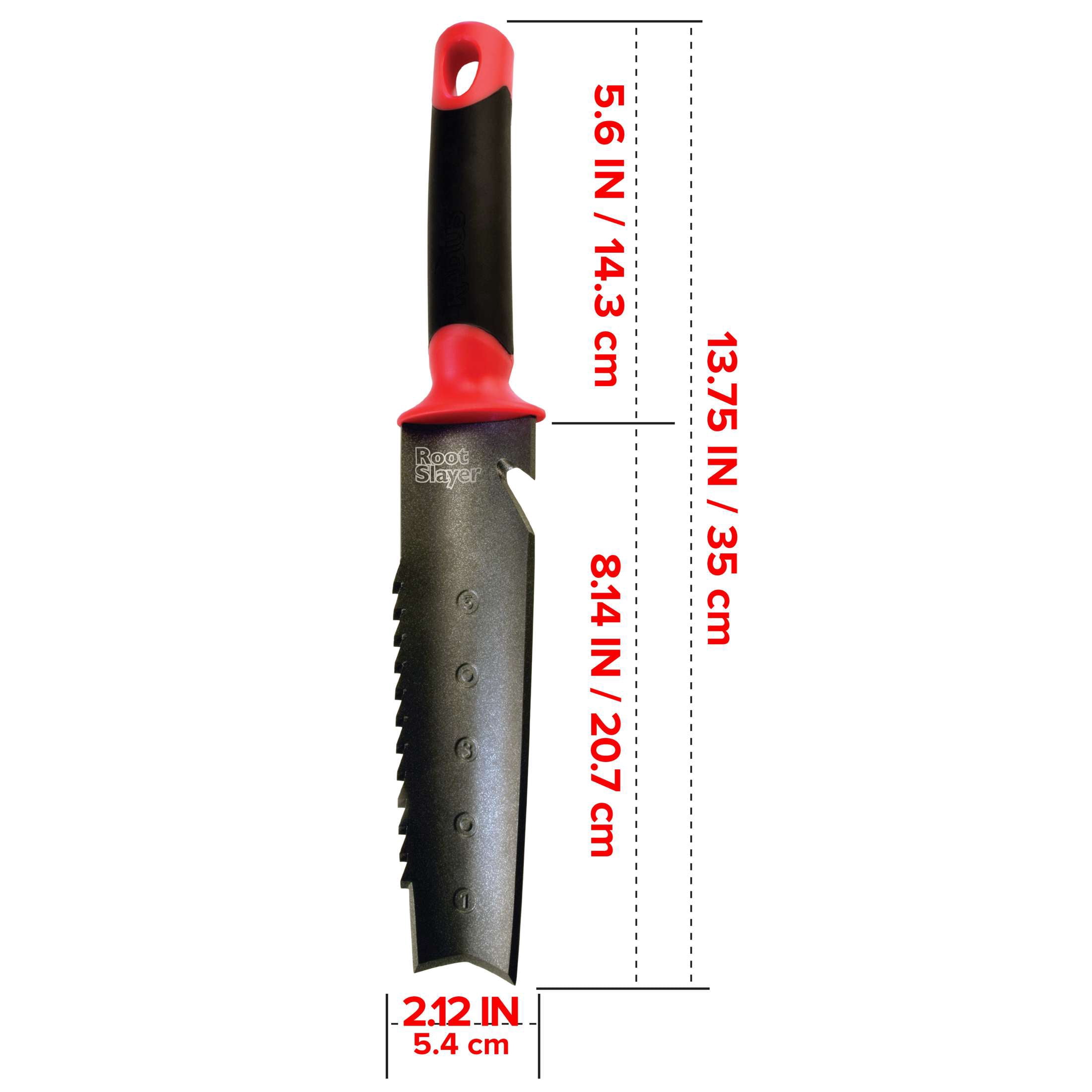 Radius Garden 16211 Root Slayer Soil Knife, Red