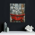 thumbnail image 5 of Nawypu  Rustic Farmhouse Red Daisy Wall Art Red Bathroom Wall Art Modern Daisy Flower Wall Art Canvas Pictures Vintage Flower Daisy Wall Art Decor Bathtube Artwork Bedroom, 5 of 5