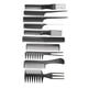 thumbnail image 5 of Juego De Peines Para El Cabello, Juego De Peines Ergonómicos Para Desenredar, 10 Piezas, Para Peluquería Para Peluquería, 5 of 7