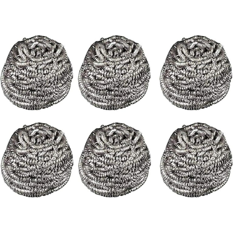 Stainless Steel Metal Wire Scrubber Sponge Pot Kitchen Household Cleaning  3Piece