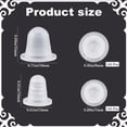 thumbnail image 2 of 300Pcs 2 Sizes Small Tattoo Ink Cups Clear Silicone Transparent Semi Permanent Base Microblading Caps Makeup Pigment Containers Holders Accessories, 2 of 7