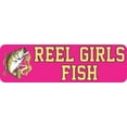 thumbnail image 1 of 10in x 3in Bass Reel Girls Fish Bumper Magnet Magnetic Fishing Car Magnets, 1 of 1