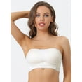 thumbnail image 5 of Unique Bargains Women's Strapless Bras Wirefree Adjustable Straps Push-up Removable Pads Bralette White XS, 5 of 6